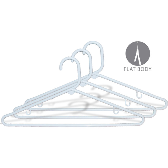 Rebrilliant Tubular Plastic Top Hanger with Fixed Bar for Dress/Shirt